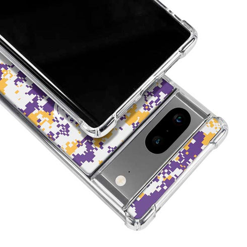 NBA Los Angeles Lakers Digi Camo Google Pixel 7a Clear Case